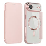 EIDERWOOD iPhone Air Flip Case with Transparent Back - MagSafe Compatible - Pink