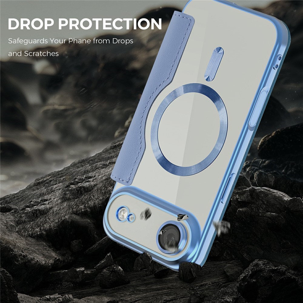 EIDERWOOD iPhone Air Flip Case with Transparent Back - MagSafe Compatible - Light Blue