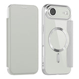 EIDERWOOD iPhone Air Flip Case with Transparent Back - MagSafe Compatible - Grey