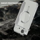 EIDERWOOD iPhone Air Flip Case with Transparent Back - MagSafe Compatible - Grey