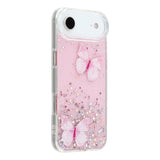 EIDERWOOD iPhone Air Flexible Plastic Case with Butterflies - Transparent / Pink