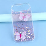 EIDERWOOD iPhone Air Flexible Plastic Case with Butterflies - Transparent / Pink