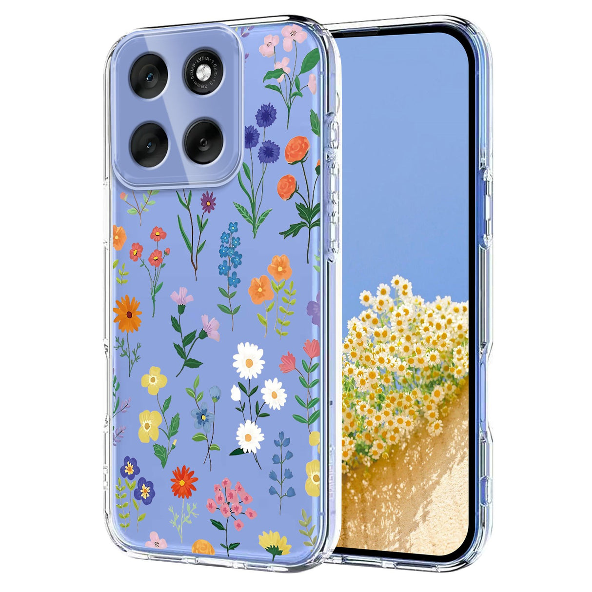EIDERWOOD Motorola Moto G86 Flexible Plastic Case with Print - Wild Flowers
