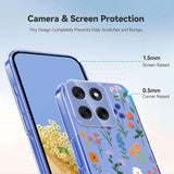 EIDERWOOD Motorola Moto G56 Flexible Plastic Case with Floral Motif - Transparent / Different Flowers