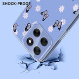 EIDERWOOD Motorola Moto G56 Flexible Plastic Case with Floral Motif - Transparent / Butterflies