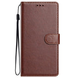 Xiaomi 15T EIDERWOOD Faux Leather Flip Case with Card Holder and Strap - Brown