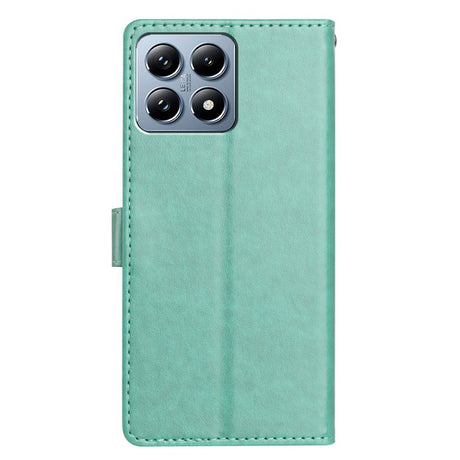 Xiaomi 15T EIDERWOOD Faux Leather Flip Case with Card Holder and Strap - Green