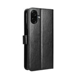 EIDERWOOD Samsung Galaxy A07 Faux Leather Flip Case with Strap - Black