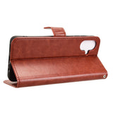 EIDERWOOD Samsung Galaxy A07 Faux Leather Flip Case with Strap - Brown