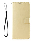 EIDERWOOD Samsung Galaxy A07 Faux Leather Flip Case with Strap - Gold