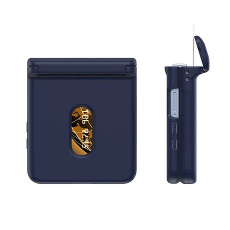 EIDERWOOD Samsung Galaxy Z Flip7 FE / Flip6 Hard Plastic Case with Card Holder - Blue