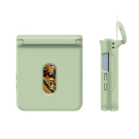EIDERWOOD Samsung Galaxy Z Flip7 FE / Flip6 Hard Plastic Case with Card Holder - Green