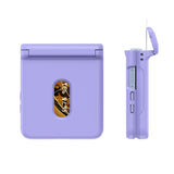 EIDERWOOD Samsung Galaxy Z Flip7 FE / Flip6 Hard Plastic Case with Card Holder - Purple