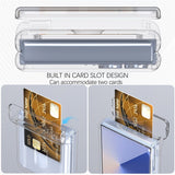 EIDERWOOD Samsung Galaxy Z Flip7 FE / Flip6 Hard Plastic Case with Card Holder - Transparent