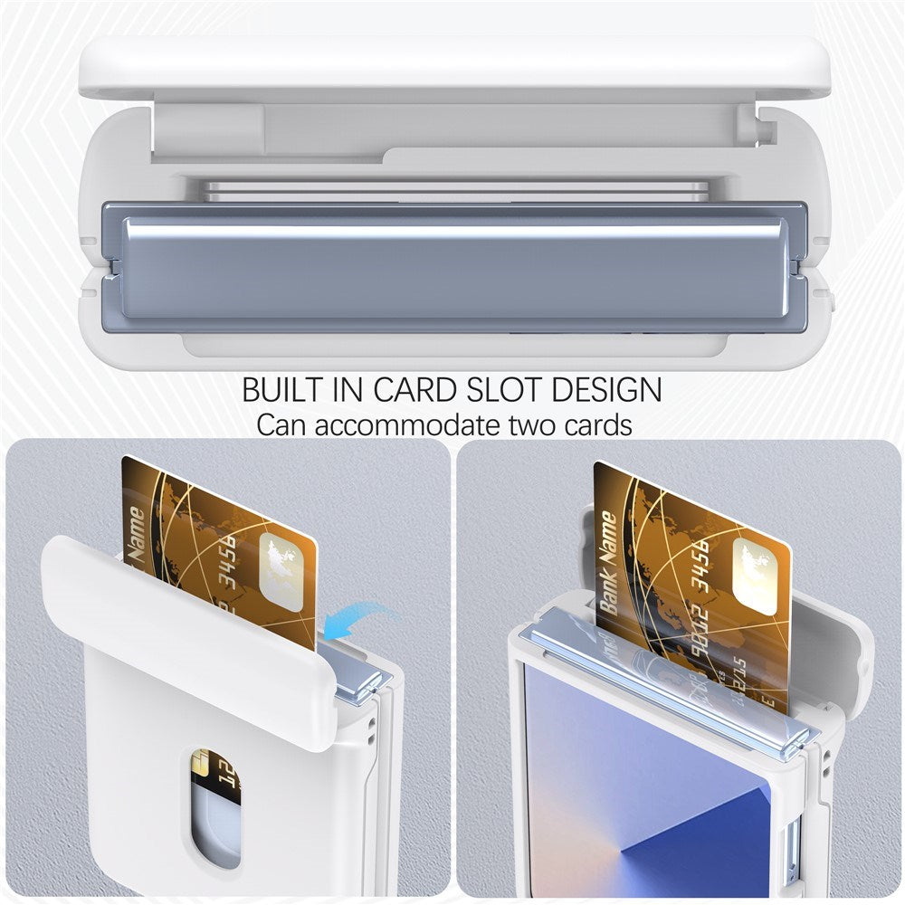 EIDERWOOD Samsung Galaxy Z Flip7 Hard Plastic Case with Card Holder - White