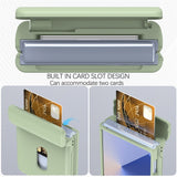 EIDERWOOD Samsung Galaxy Z Flip7 Hard Plastic Case with Card Holder - Green