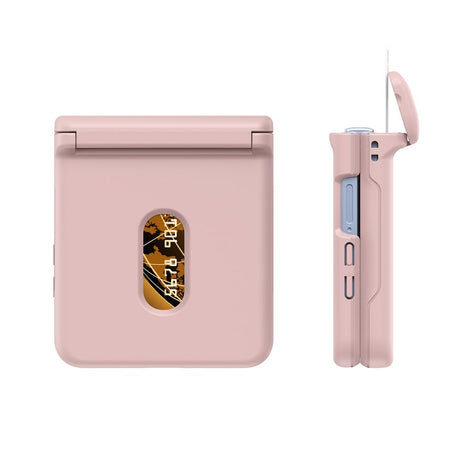 EIDERWOOD Samsung Galaxy Z Flip7 Hard Plastic Case with Card Holder - Pink