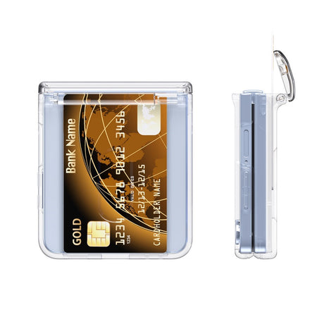 EIDERWOOD Samsung Galaxy Z Flip7 Hard Plastic Case with Card Holder - Transparent