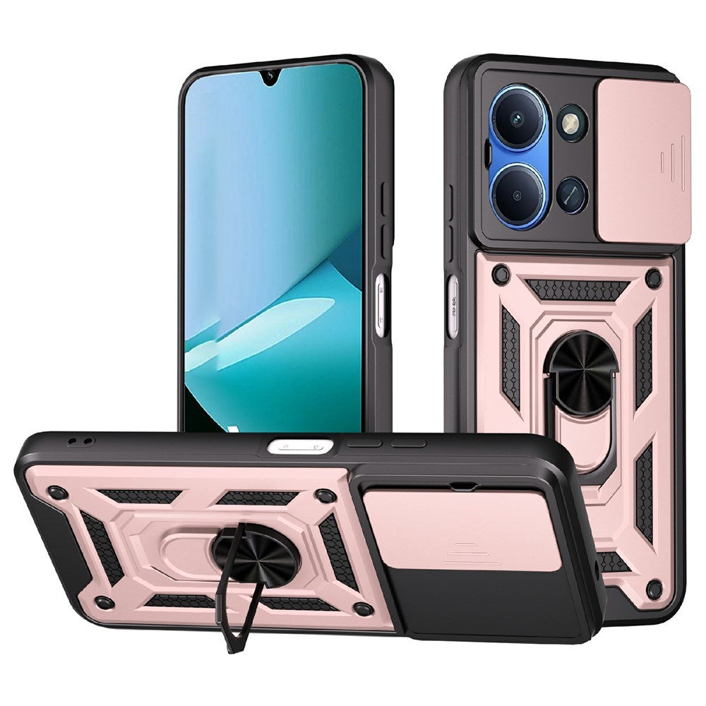 Xiaomi Redmi 15C (5G) / (4G) EIDERWOOD Tough Case with Stand Function - MagSafe Compatible - Pink