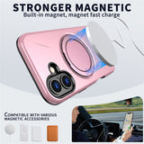 vEIDERWOOD iPhone 17 Case with Rotating Kickstand - MagSafe Compatible - Pink