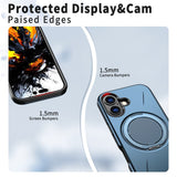 EIDERWOOD iPhone 17 Case with Rotating Kickstand - MagSafe Compatible - Blue