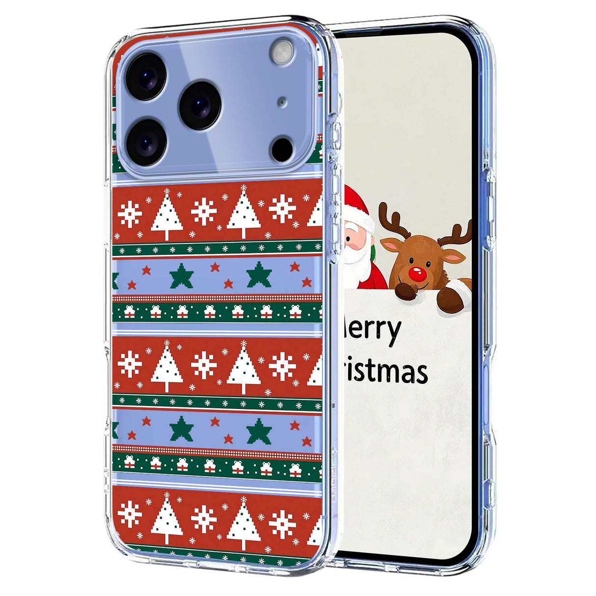 EIDERWOOD iPhone 17 Pro Flexible Plastic Christmas Case with Motif - Transparent / Pattern
