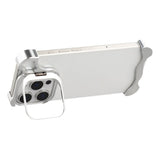 iPhone 16 Pro Two-Piece Metal Bumper Case with Stand & Lens Protector - Silver
