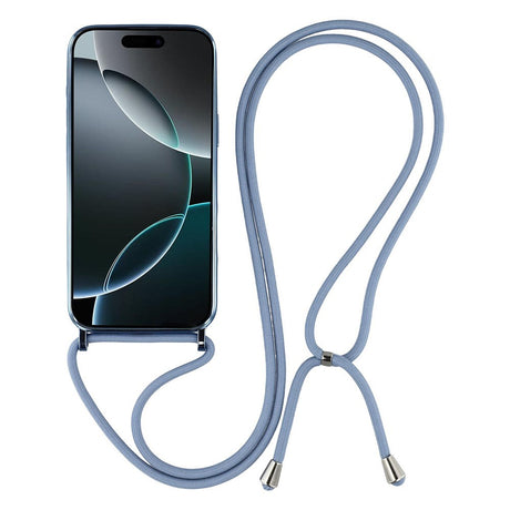 EIDERWOOD iPhone 17 Pro Flexible Plastic Case with Adjustable Strap - MagSafe Compatible - Transparent / Blue