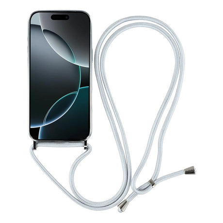 EIDERWOOD iPhone 17 Pro Flexible Plastic Case with Adjustable Strap - MagSafe Compatible - Transparent / Silver