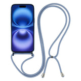 EIDERWOOD iPhone 17 Flexible Plastic Case with Adjustable Strap - MagSafe Compatible - Transparent / Blue