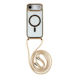 EIDERWOOD iPhone Air Flexible Plastic Case with Adjustable Strap - MagSafe Compatible - Transparent / Gold