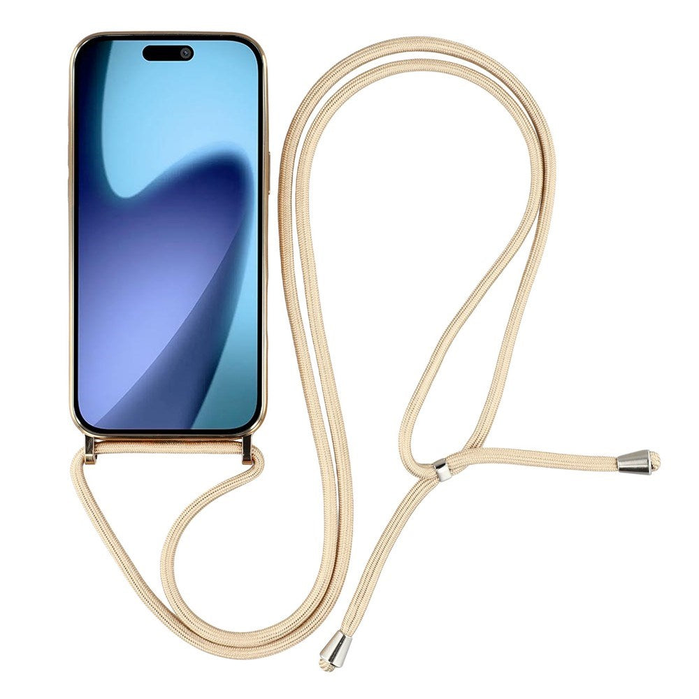 EIDERWOOD iPhone Air Flexible Plastic Case with Adjustable Strap - MagSafe Compatible - Transparent / Gold