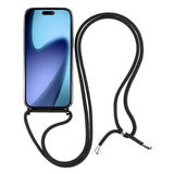 EIDERWOOD iPhone Air Flexible Plastic Case with Adjustable Strap - MagSafe Compatible - Transparent / Black