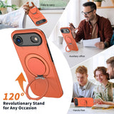 EIDERWOOD iPhone Air Case with Rotating Kickstand - MagSafe Compatible - Orange