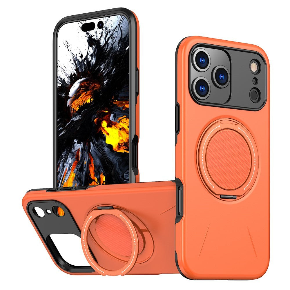 EIDERWOOD iPhone 17 Pro Case with Rotating Kickstand - MagSafe Compatible - Orange