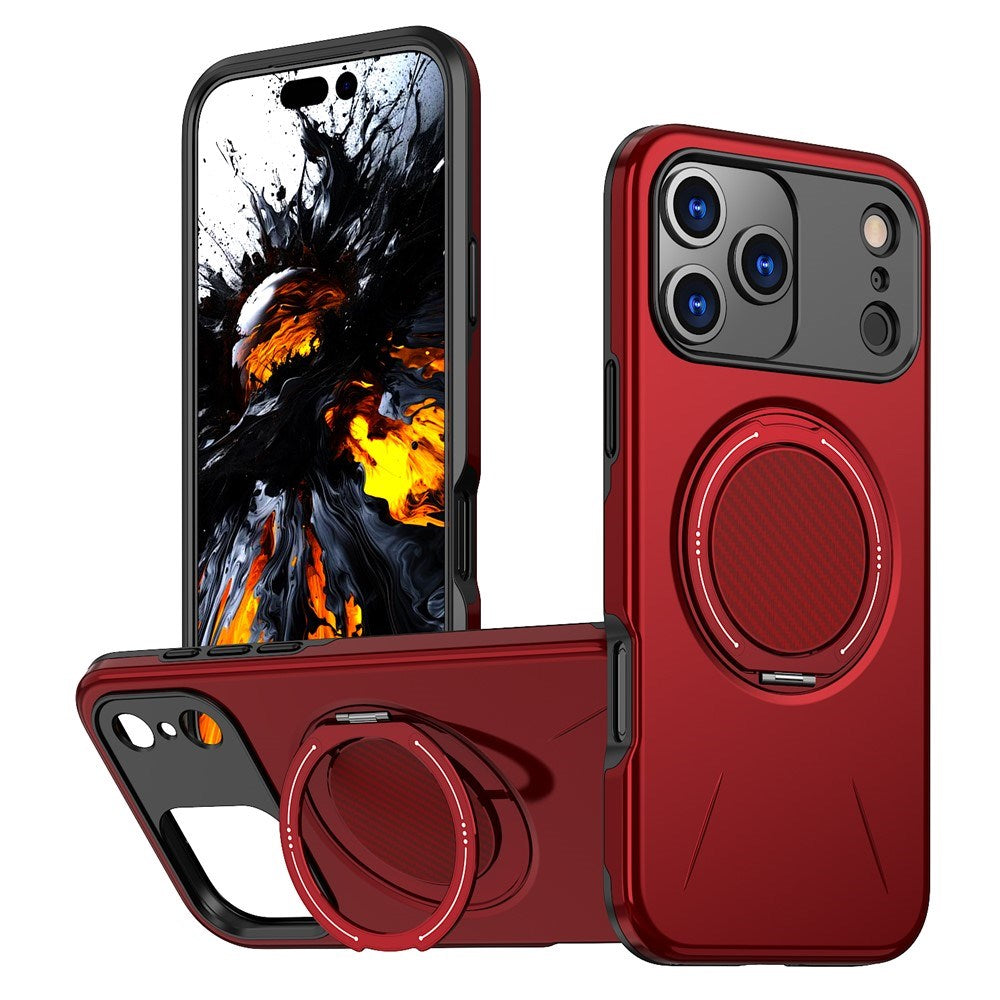 EIDERWOOD iPhone 17 Pro Case with Rotating Kickstand - MagSafe Compatible - Red