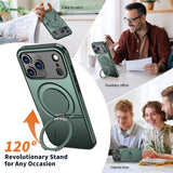 EIDERWOOD iPhone 17 Pro Case with Rotating Kickstand - MagSafe Compatible - Green