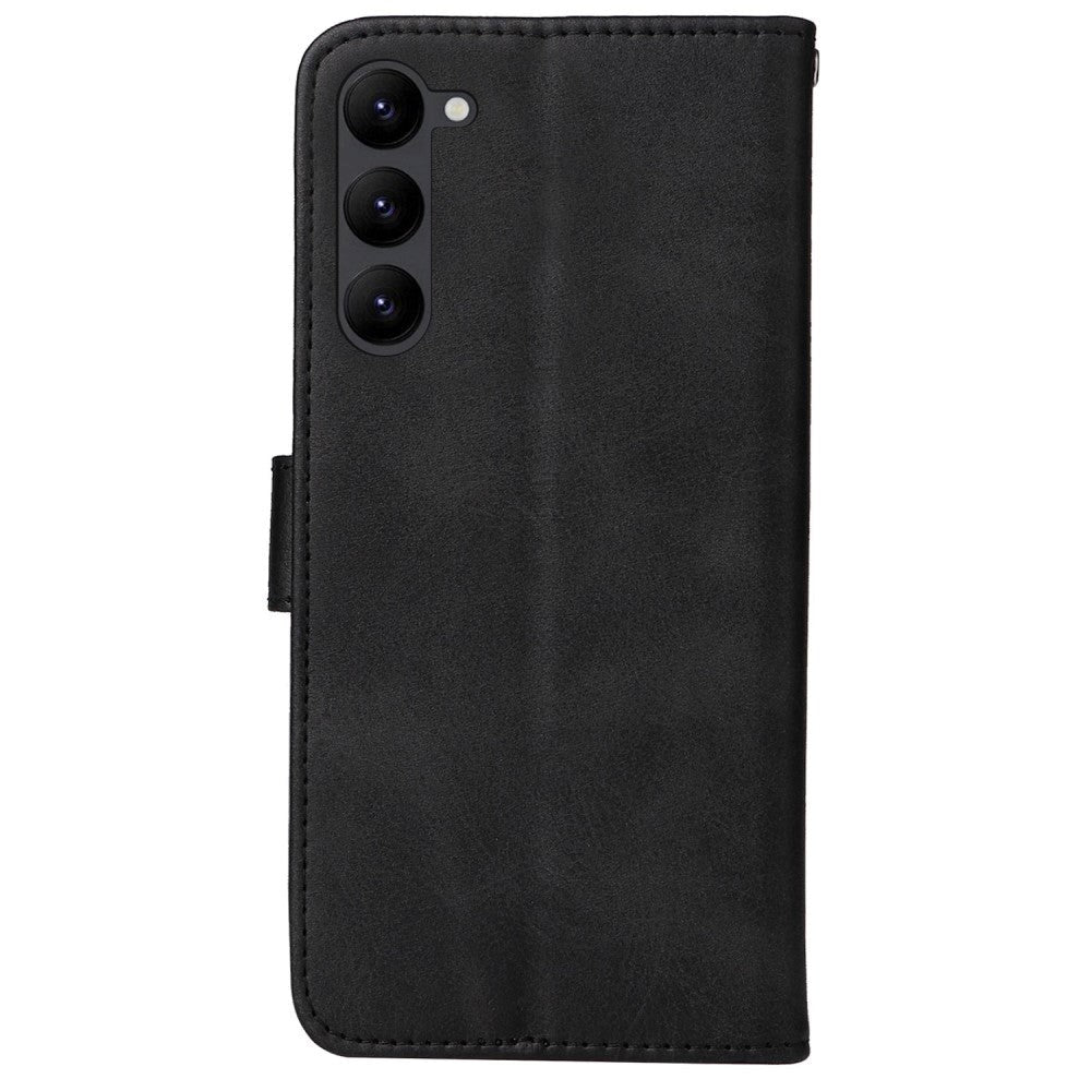 Samsung Galaxy S23 Leather Flip Case w. Wallet - Black