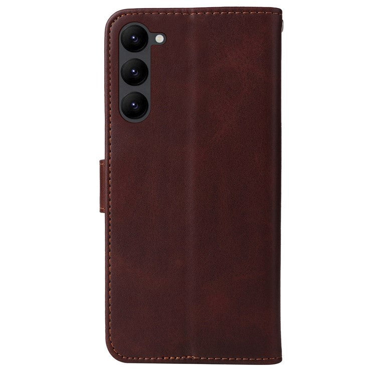 Samsung Galaxy S23 Leather Flip Case w. Wallet - Brown