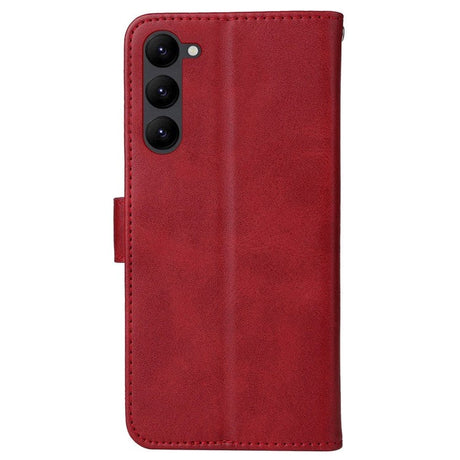 Samsung Galaxy S23 Leather Flip Case w. Wallet - Red