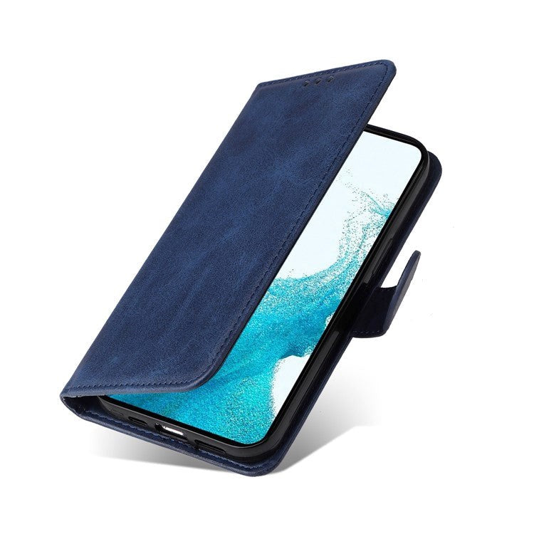 Samsung Galaxy S23 Leather Flip Case w. Wallet - Blue