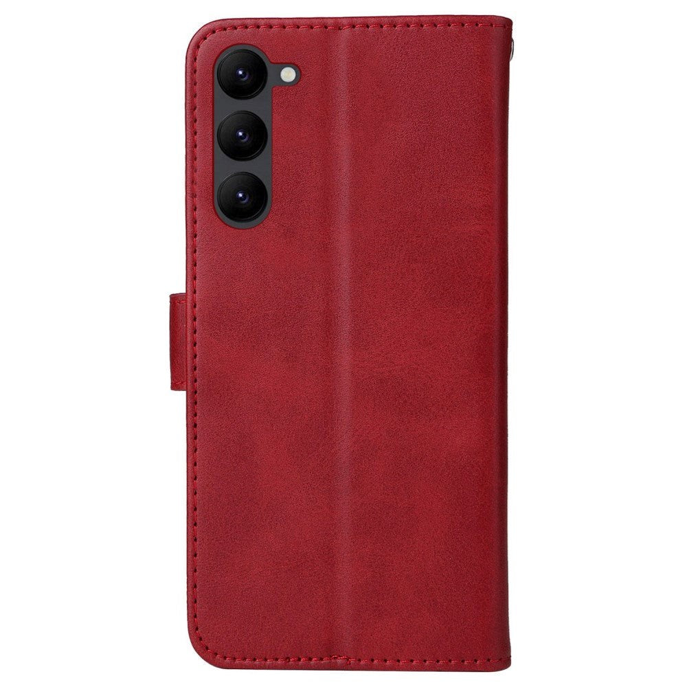 Samsung Galaxy S23+ (Plus) Leather Flip Case w. Wallet - Red