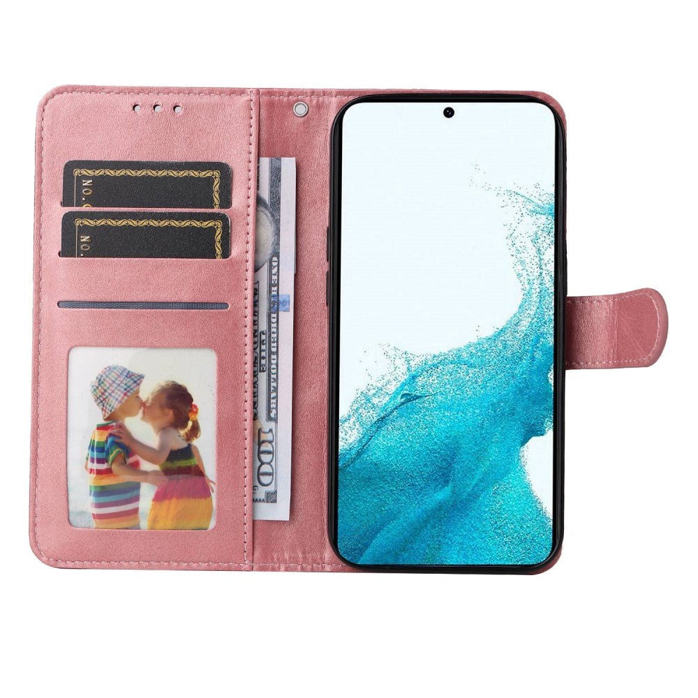 Samsung Galaxy S23+ (Plus) Leather Flip Case w. Wallet - Rose Gold