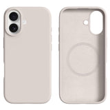 iPhone 16 2-in-1 Silicone & Hard Plastic Case - MagSafe Compatible - Beige