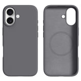 iPhone 16 2-in-1 Silicone & Hard Plastic Case - MagSafe Compatible - Dark Grey