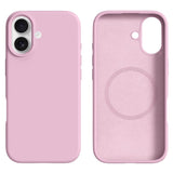 iPhone 16 2-in-1 Silicone & Hard Plastic Case - MagSafe Compatible - Pink