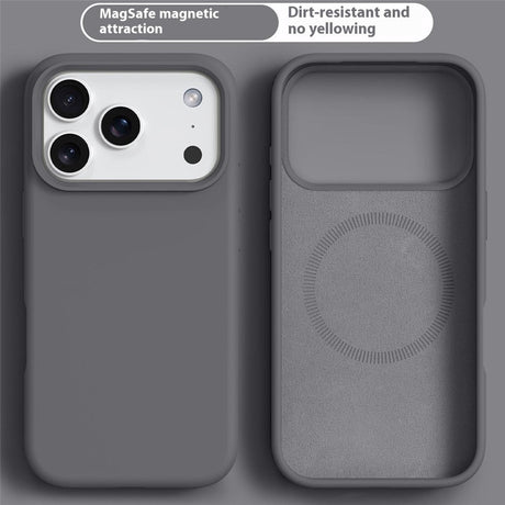 iPhone 17 Pro Max 2-in-1 Silicone & Hard Plastic Case- MagSafe Compatible - Dark Gray