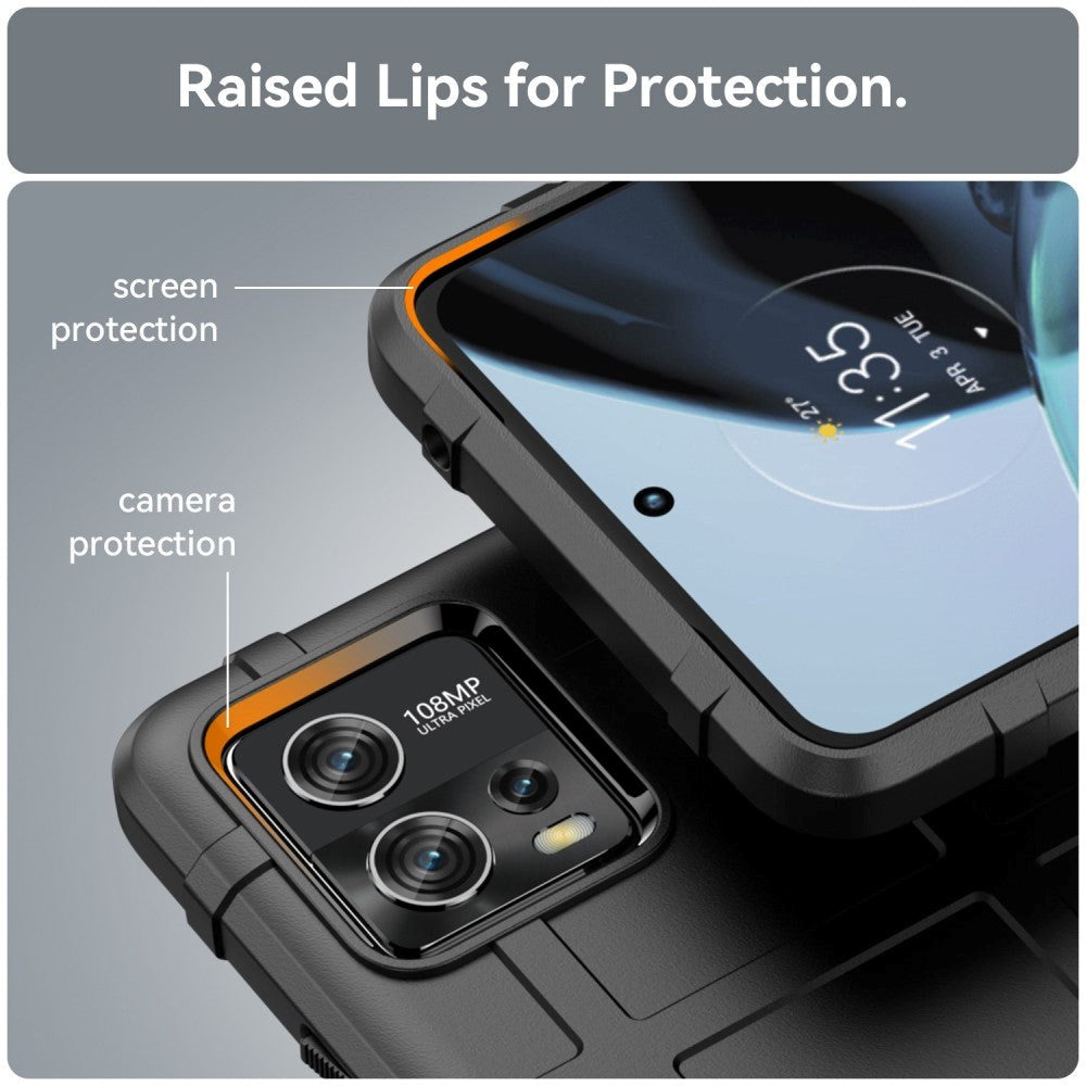 Motorola Moto G72 Rugged Shield Series Tough Case - Black