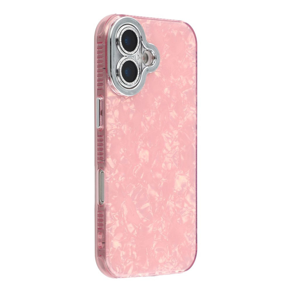 EIDERWOOD iPhone 17 Hybrid Plastic Case with Built-in Camera Lens Protection - Pearlescent Pattern / Pink