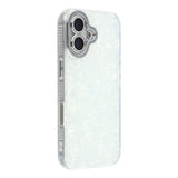 EIDERWOOD iPhone 17 Hybrid Plastic Case with Built-in Camera Lens Protection - Pearlescent Pattern / White